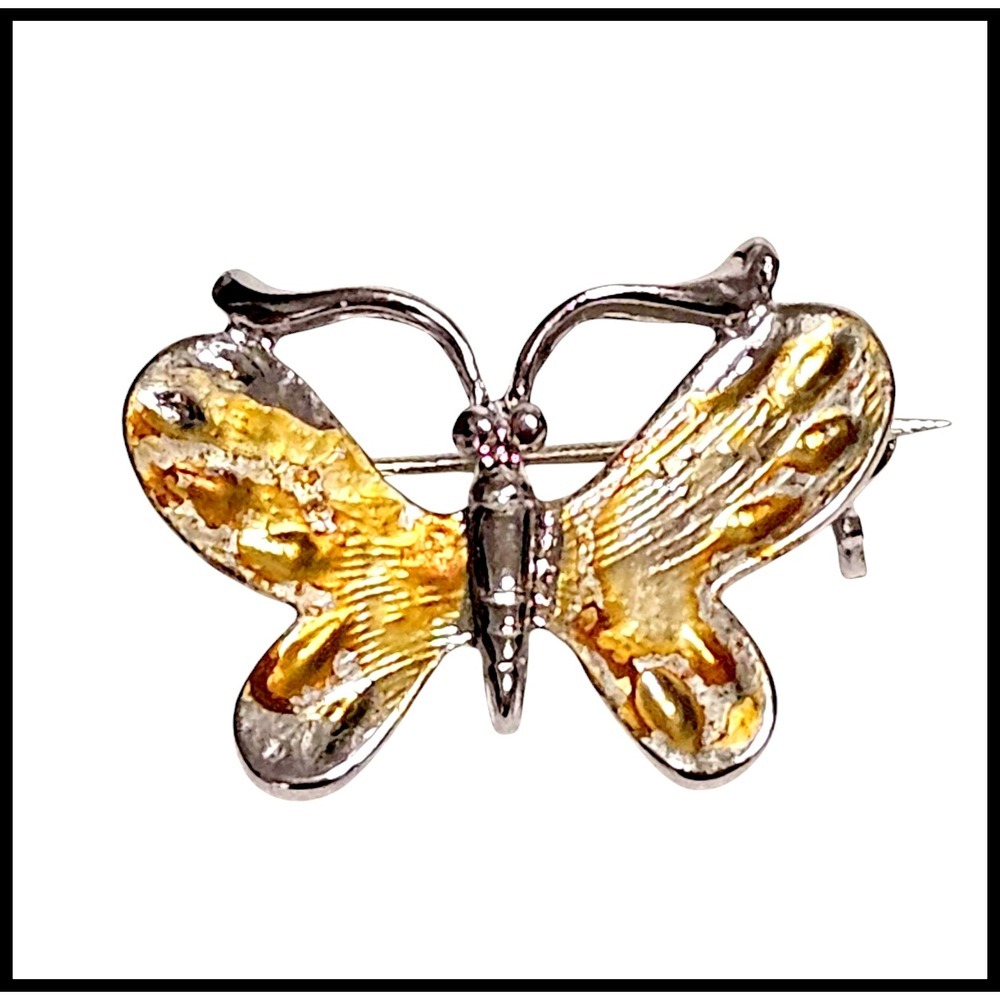 Butterfly Brooch Pin Gold‎ Tone Fashion Jewelry Lapel Pin Vintage Style